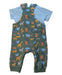 A Multicolour Short Sleeve Jumpsuits from Jojo Maman Bébé in size 6-12M for boy. (Back View)