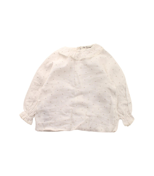 A White Long Sleeve Tops from Pili Carrera in size 6-12M for girl. (Front View)