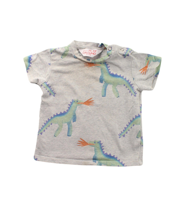 A Grey Short Sleeve T Shirts from Gorman in size 6-12M for boy. (Front View)