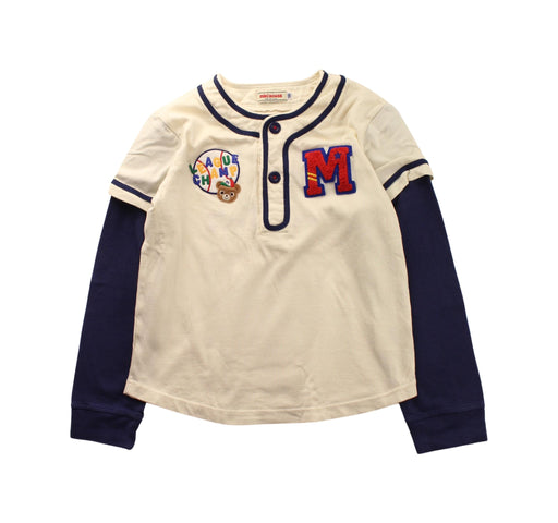 A White Long Sleeve Tops from Miki House in size 7Y for boy. (Front View)