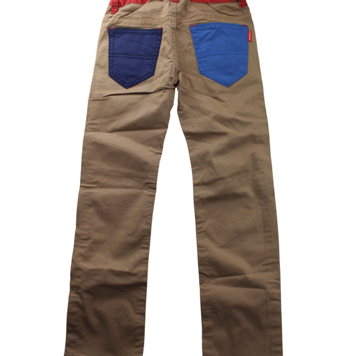 A Brown Casual Pants from Miki House in size 7Y for boy. (Back View)