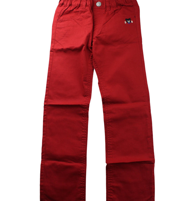 A Red Casual Pants from Miki House in size 7Y for girl. (Front View)