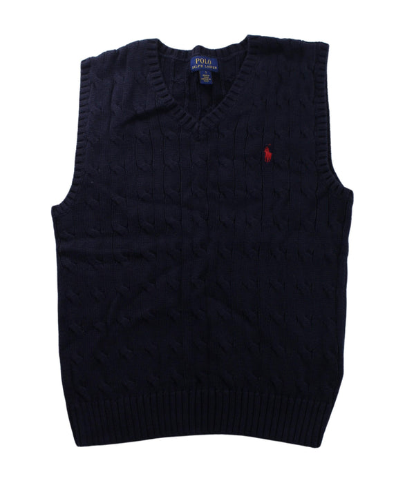 A Blue Sweater Vests from Polo Ralph Lauren in size 7Y for boy. (Front View)