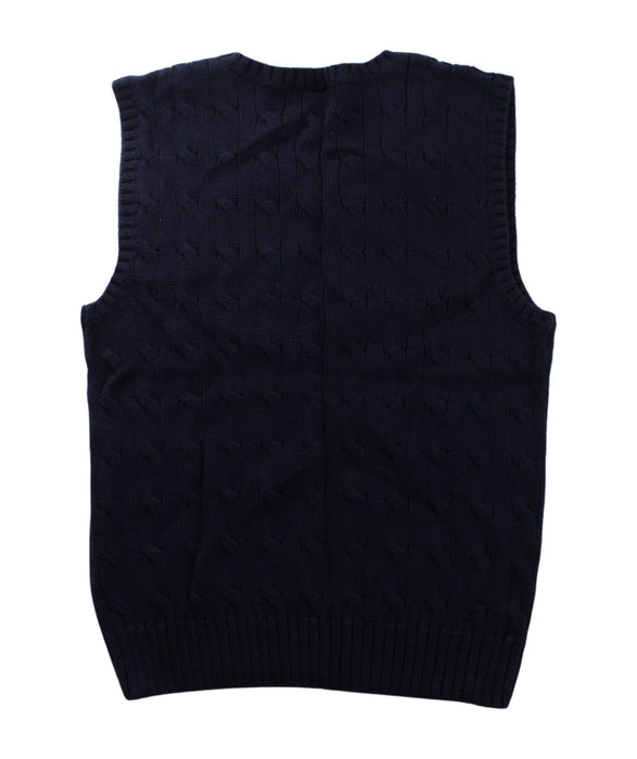 A Blue Sweater Vests from Polo Ralph Lauren in size 7Y for boy. (Back View)