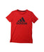 A Red Short Sleeve T Shirts from Adidas in size 10Y for boy. (Front View)