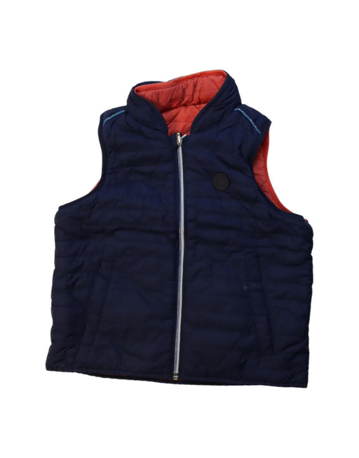 A Navy Outerwear Vests from Jacadi in size 6T for boy. (Front View)