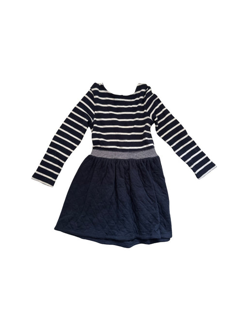 A Navy Long Sleeve Dresses from Petit Bateau in size 5T for girl. (Front View)