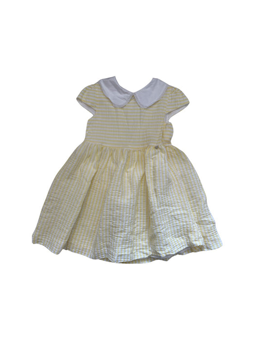 A Yellow Short Sleeve Dresses from Purete du... Bebe in size 5T for girl. (Front View)