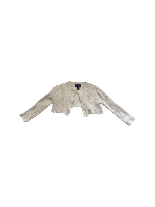 A White Cardigans from Polo Ralph Lauren in size 4T for girl. (Front View)