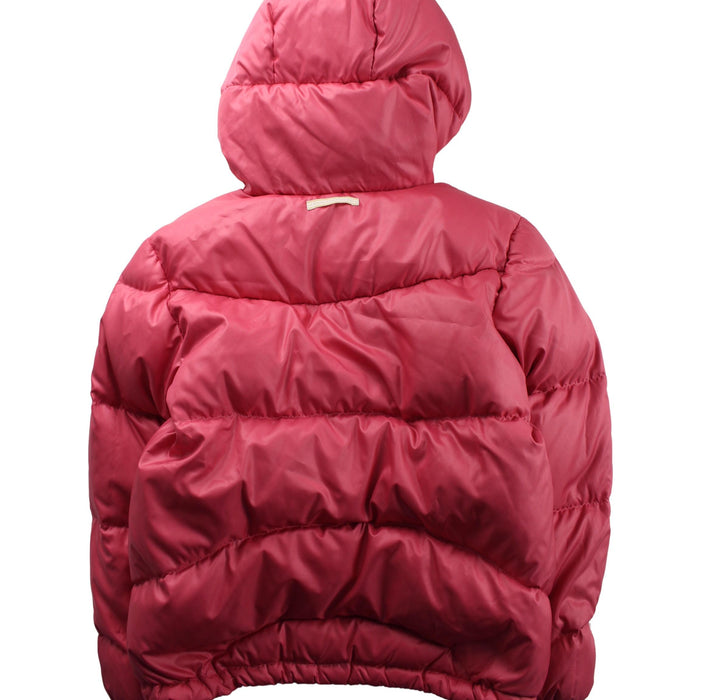 A Red Puffer/Quilted Jackets from Aigle in size 12Y for girl. (Back View)