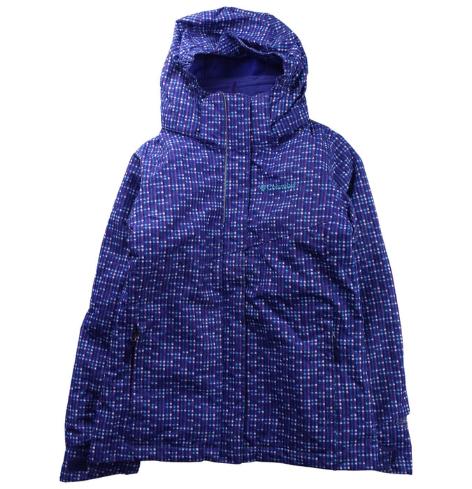 A Blue Lightweight Jackets from Columbia in size 7Y for boy. (Front View)