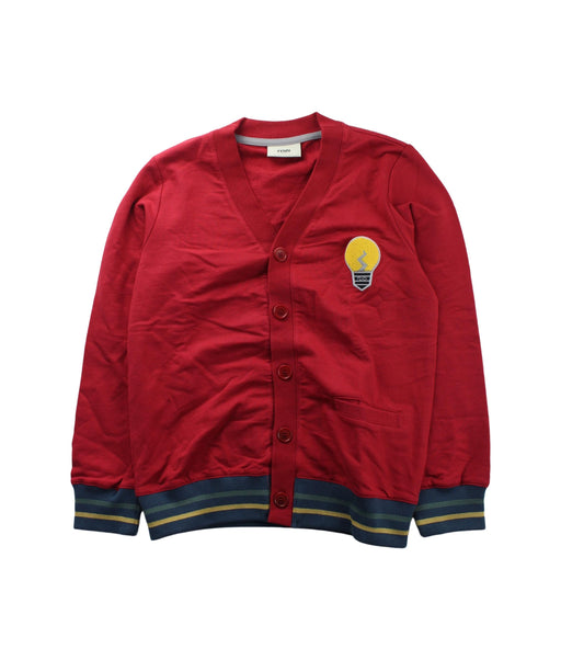 A Red Cardigans from Fendi in size 7Y for boy. (Front View)