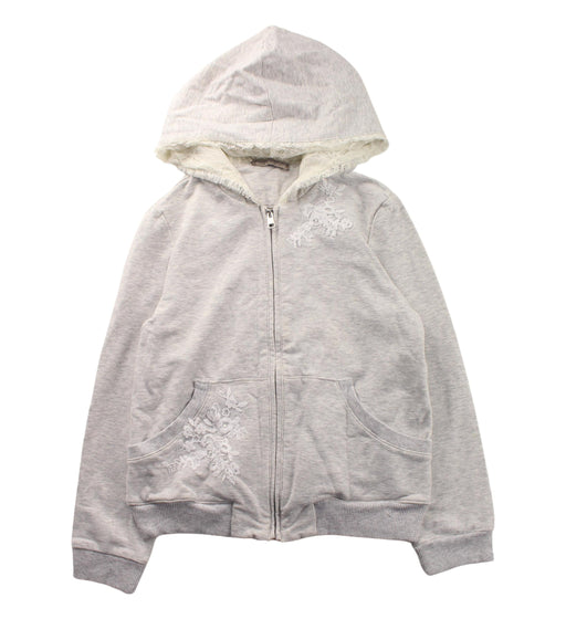 A White Zippered Sweatshirts from Ermanno Scervino in size 8Y for girl. (Front View)