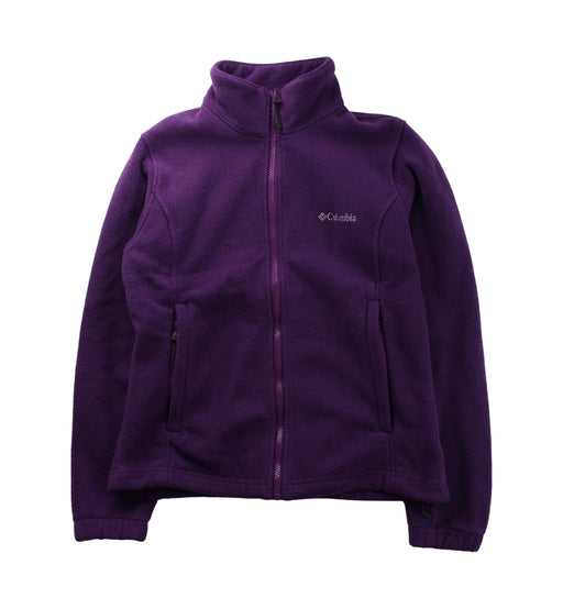 A Purple Lightweight Jackets from Columbia in size 12Y for girl. (Front View)