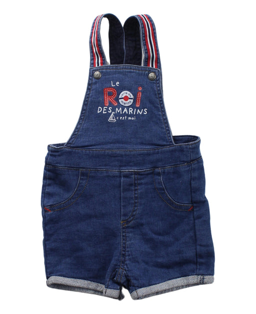 A Blue Overall Shorts from Terre De Marins in size 6-12M for boy. (Front View)