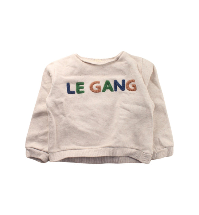 A Beige Crewneck Sweatshirts from Frangin Frangine in size 4T for boy. (Front View)