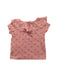 A Peach Short Sleeve Tops from Oeuf in size 6-12M for girl. (Back View)