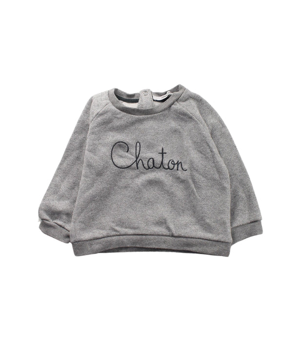 A Grey Crewneck Sweatshirts from Emoi Emoi in size 6-12M for boy. (Front View)