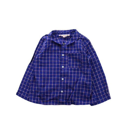 A Blue Long Sleeve Shirts from Bonpoint in size 3T for girl. (Front View)