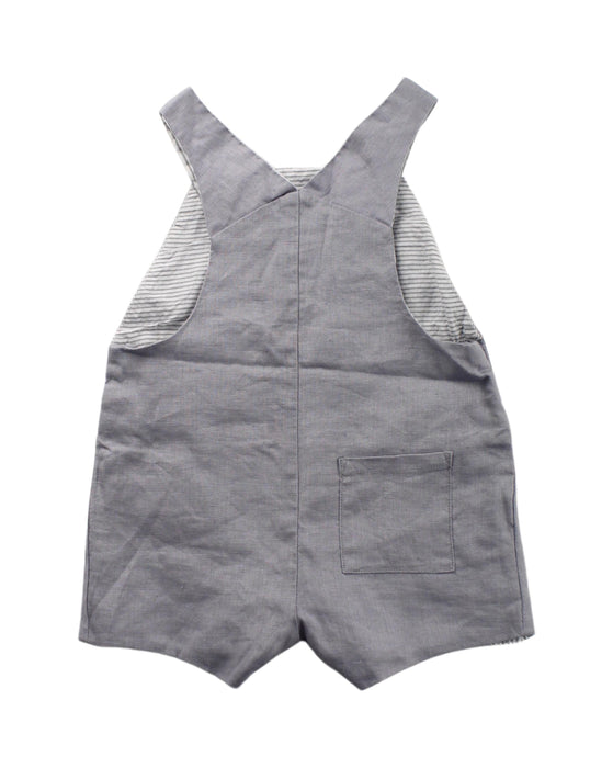 A Grey Overall Shorts from Jacadi in size 6-12M for boy. (Back View)