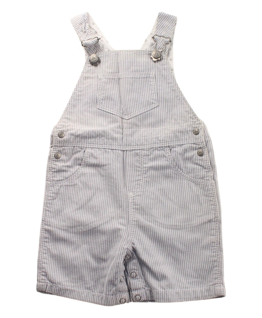 A Grey Overall Shorts from Petit Bateau in size 6-12M for boy. (Front View)