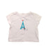 A White Short Sleeve T Shirts from Jacadi in size 6-12M for girl. (Front View)