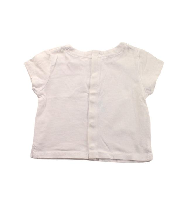 A White Short Sleeve T Shirts from Jacadi in size 6-12M for girl. (Back View)