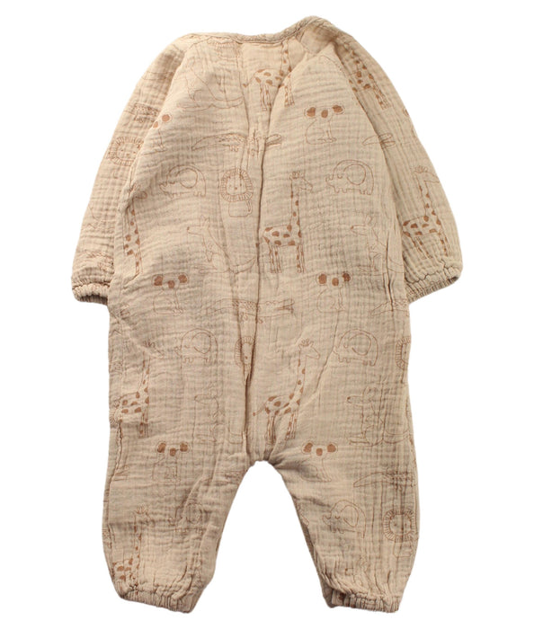 A Beige Long Sleeve Jumpsuits from Seed in size 3-6M for boy. (Back View)