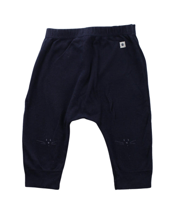 A Blue Sweatpants from Petit Bateau in size 3-6M for girl. (Front View)