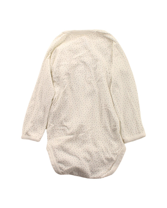 A White Long Sleeve Bodysuits from Petit Bateau in size 6-12M for boy. (Back View)