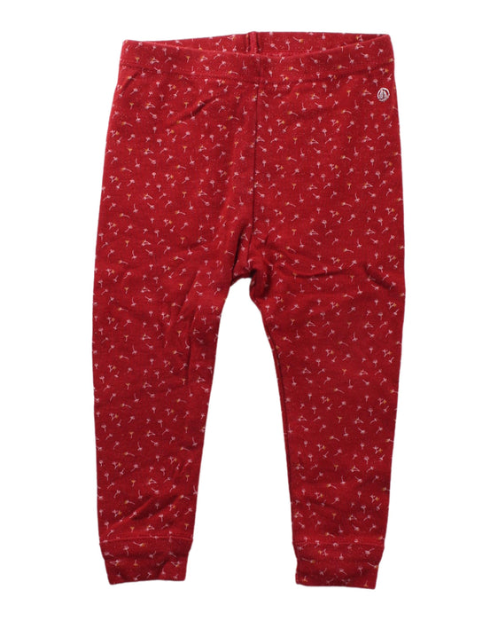 A Red Sweatpants from Petit Bateau in size 6-12M for girl. (Front View)