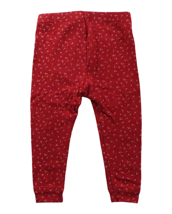 A Red Sweatpants from Petit Bateau in size 6-12M for girl. (Back View)