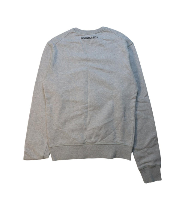 A Grey Crewneck Sweatshirts from DSquared2 in size 14Y for boy. (Back View)