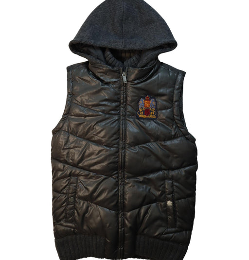 A Black Outerwear Vests from Tommy Hilfiger in size 14Y for boy. (Front View)