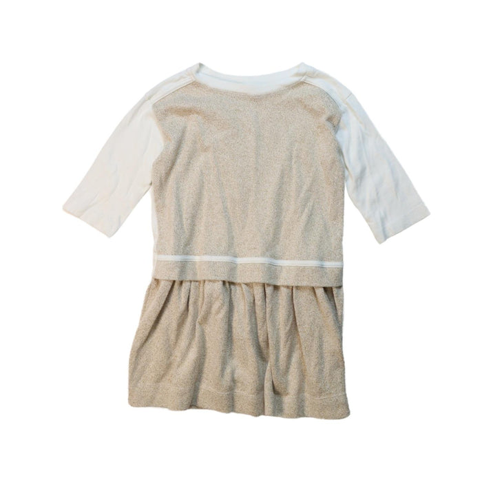 A Beige Long Sleeve Dresses from Crewcuts in size 4T for girl. (Front View)