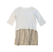 A Beige Long Sleeve Dresses from Crewcuts in size 4T for girl. (Back View)