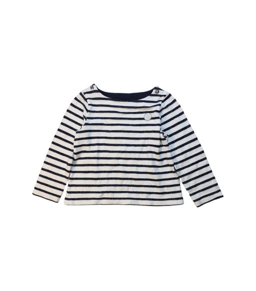 A Black Long Sleeve T Shirts from Petit Bateau in size 5T for girl. (Front View)