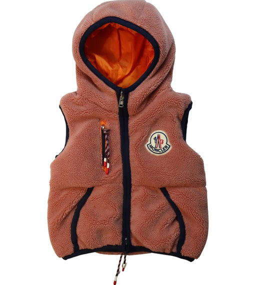 A Orange Outerwear Vests from Moncler in size 5T for neutral. (Front View)