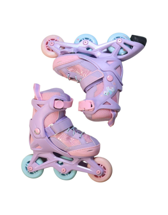 A Multicolour Scooters Rollerblades & Skateboards from Oxelo in size 4T for girl. (Back View)