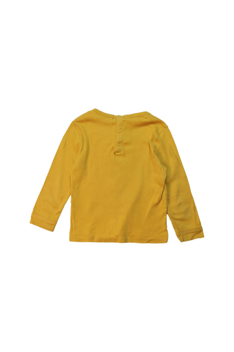 A Yellow Long Sleeve T Shirts from Petit Bateau in size 18-24M for boy. (Back View)