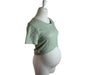 A Green Short Sleeve Tops from Mamalicious in size L for maternity. (Front View)