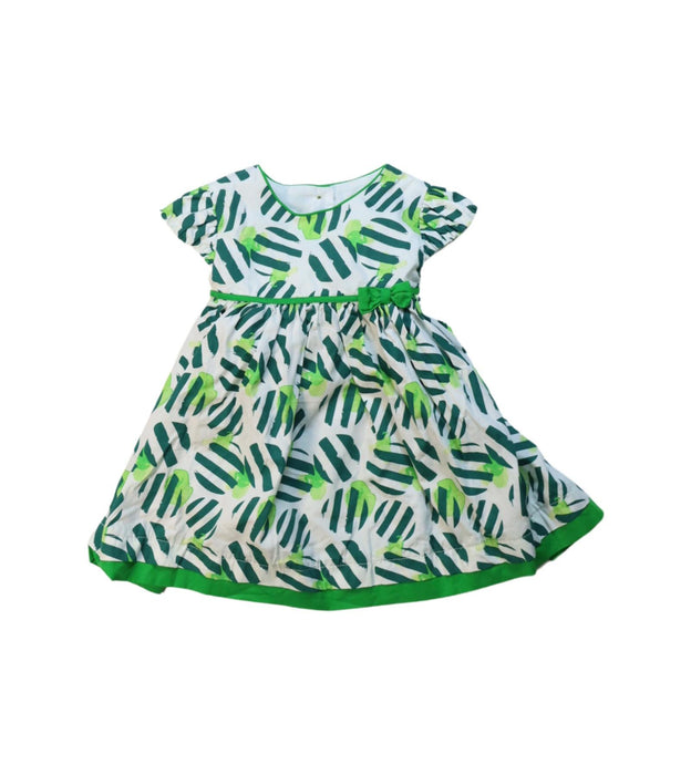 A Green Dress Sets from Periwinkle in size 3-6M for girl. (Front View)