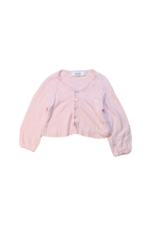 A Pink Cardigans from Dior in size 6-12M for girl. (Front View)