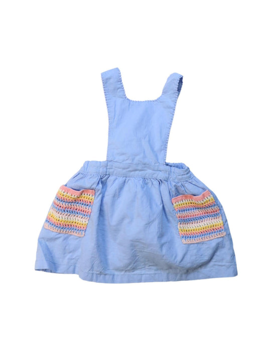 A Blue Overall Dresses from Gingersnaps in size 6-12M for girl. (Front View)