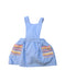 A Blue Overall Dresses from Gingersnaps in size 6-12M for girl. (Front View)