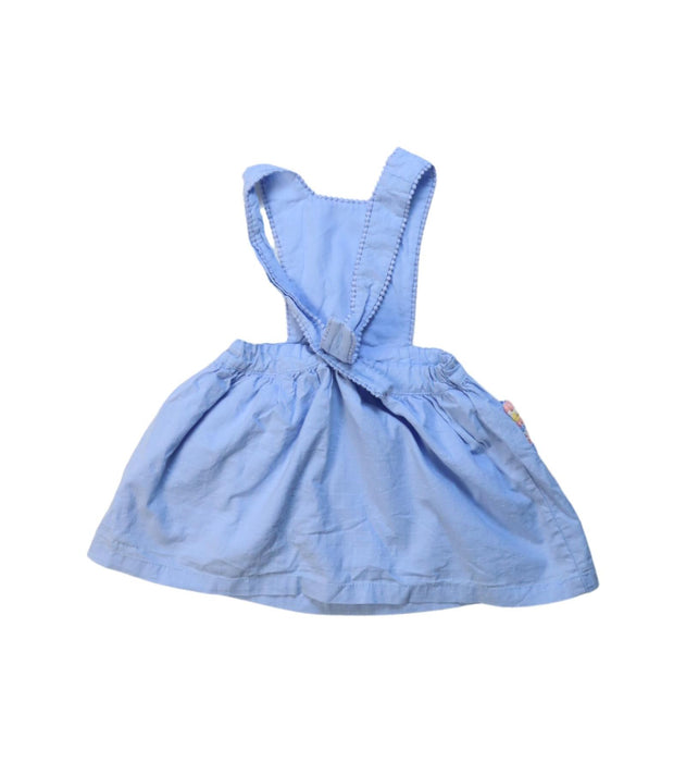 A Blue Overall Dresses from Gingersnaps in size 6-12M for girl. (Back View)