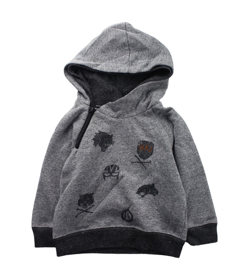 A Black Hooded Sweatshirts from IKKS in size 3T for boy. (Front View)