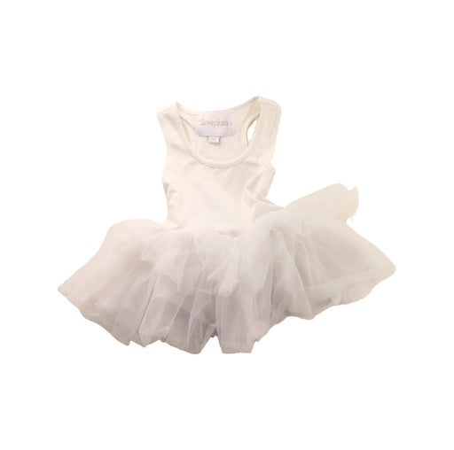 A White Sleeveless Bodysuits from iloveplum in size 6-12M for girl. (Front View)