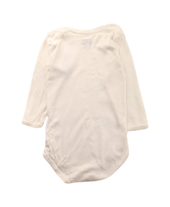 A White Long Sleeve Bodysuits from Petit Bateau in size 6-12M for neutral. (Back View)