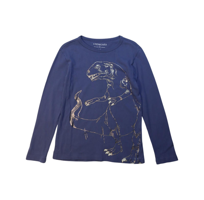 A Navy Long Sleeve T Shirts from Crewcuts in size 6T for boy. (Front View)